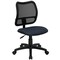 Flash Furniture 38" Navy Blue and Black Mid-Back Mesh Swivel Task Office Chair